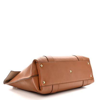 Salvatore Ferragamo Calfskin Large Sookie Satchel Brown 4 of 9