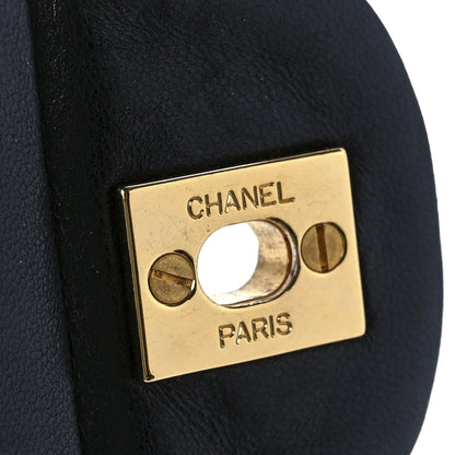 Chanel Lambskin Quilted Medium Double Flap Black 7 of 13