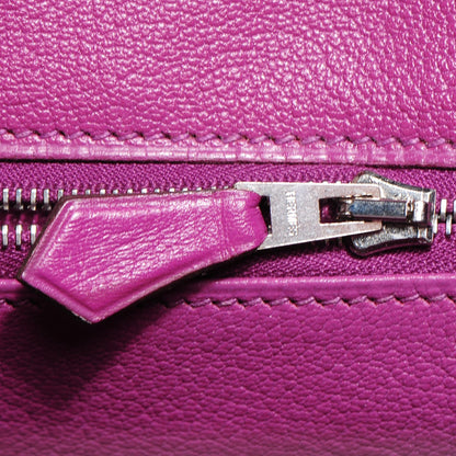 Hermes Box Bi-Color Birkin 30 Raisin Cyclamen 15 of 26