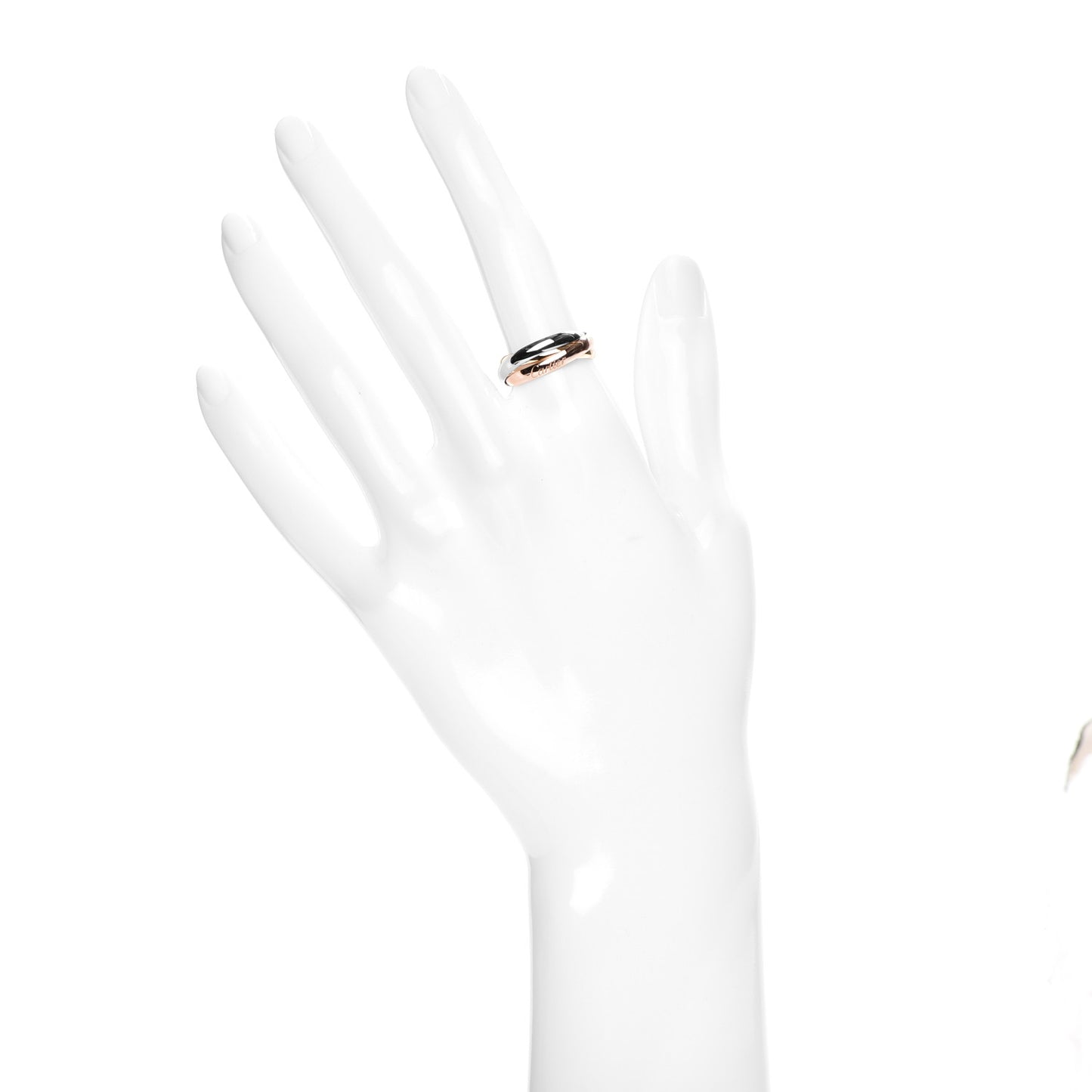 18K Pink Yellow White Gold Small Trinity Ring 51 5.75