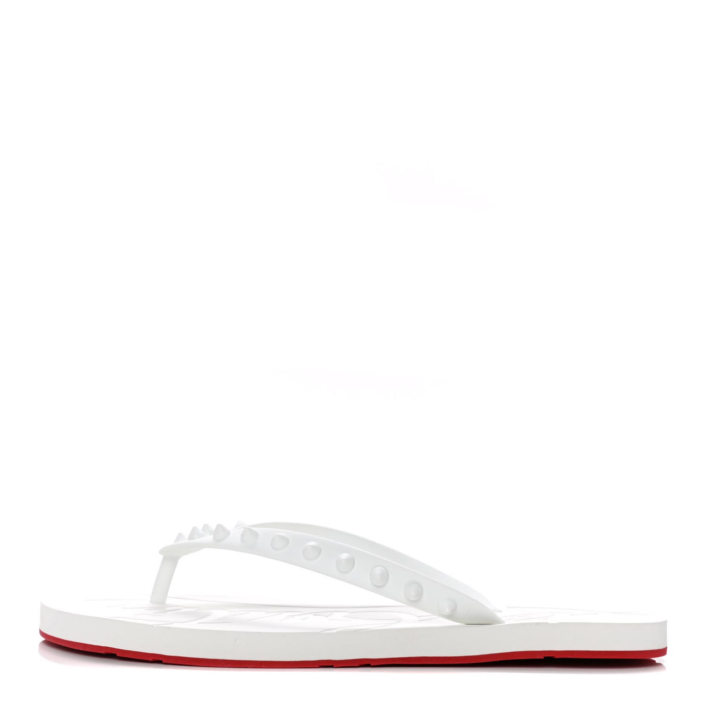 Rubber Spike Loubi Donna Flip Flop 39 White