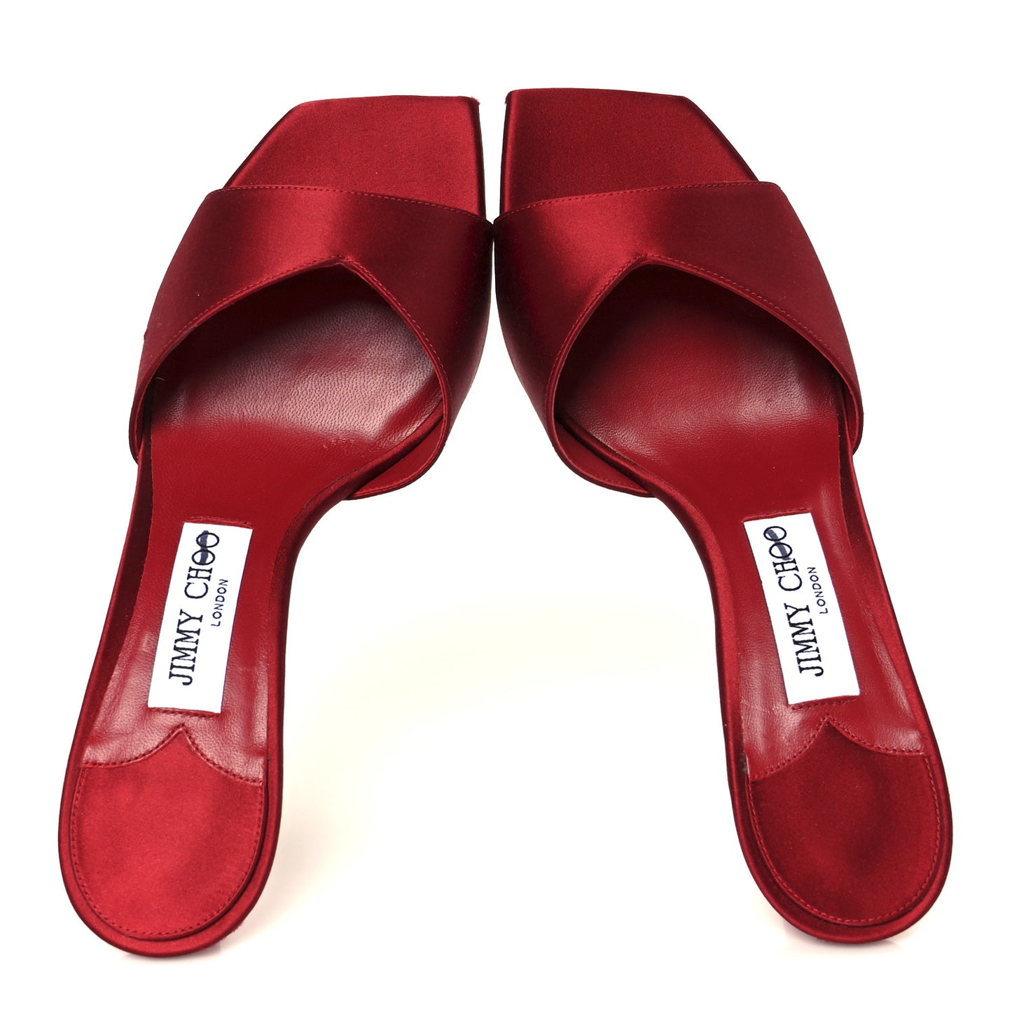 Satin Skye 70 Mules 38 Red