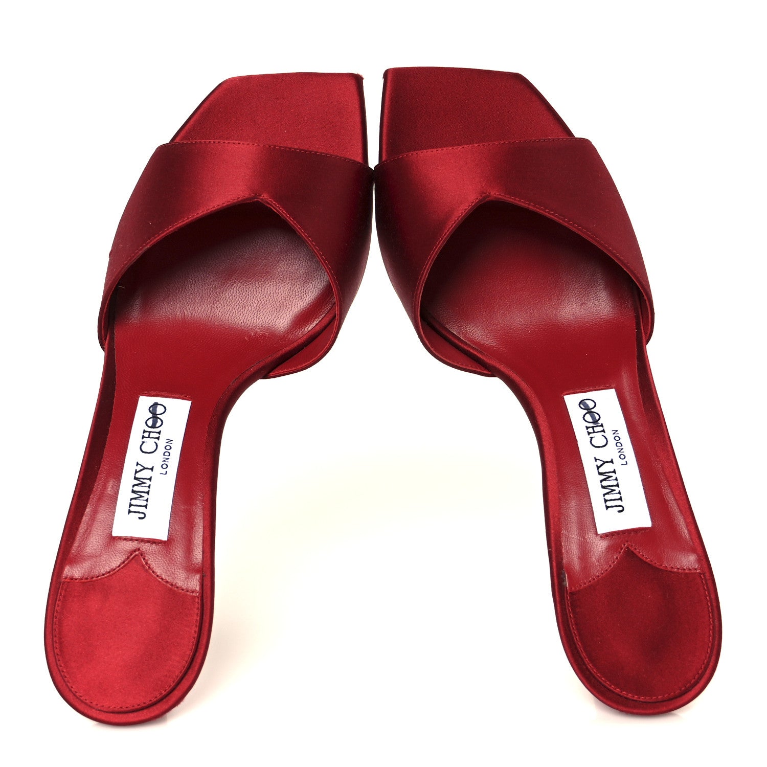 Jimmy Choo Satin Skye 70 Mules 38 Red 2 of 8