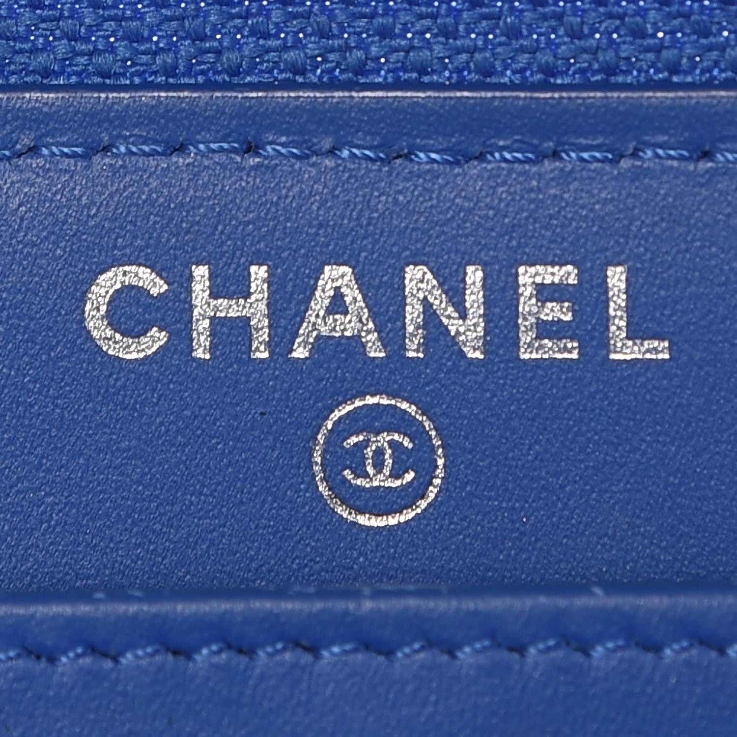 Chanel Patent Quilted Boy Zip Around Wallet Blue 6 of 8