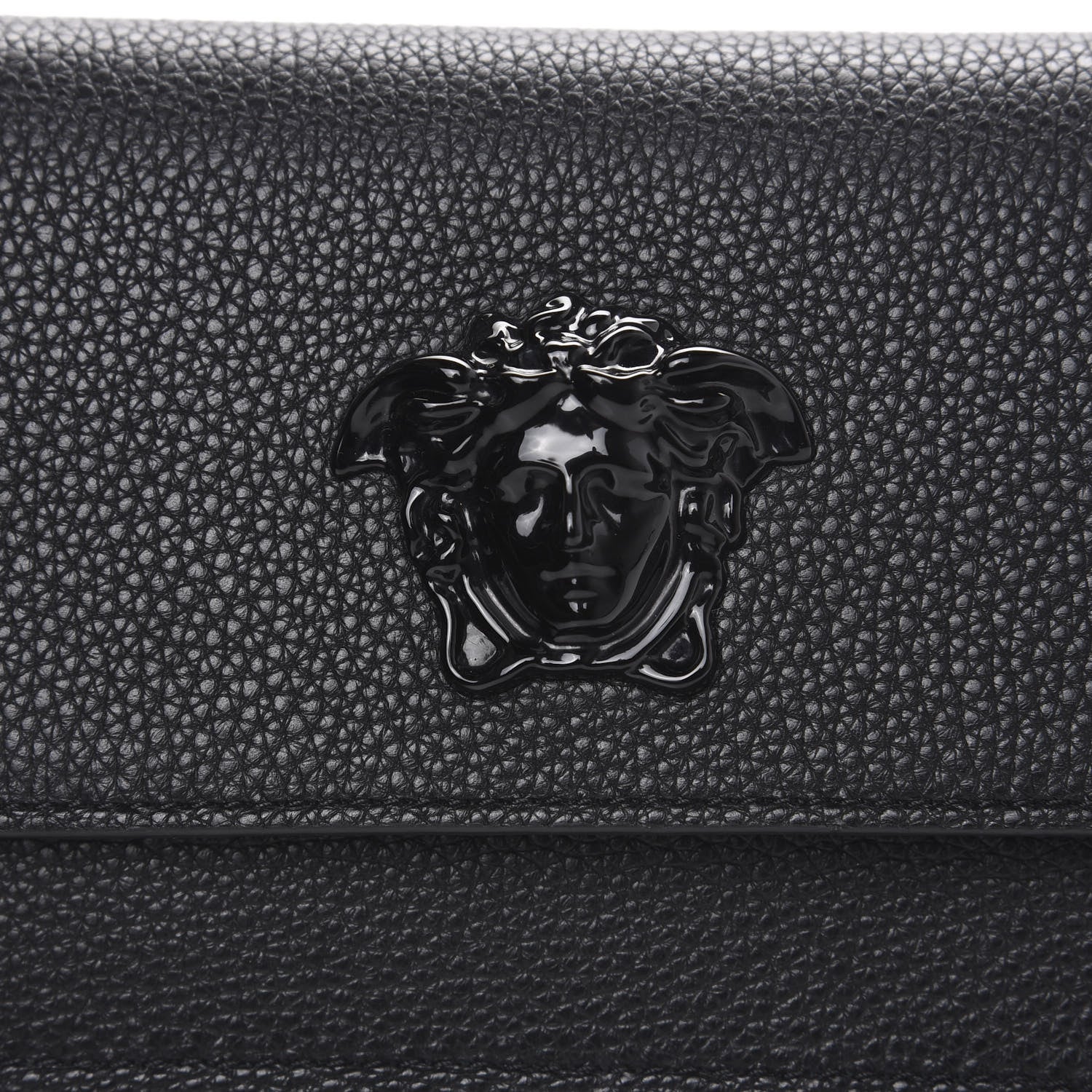 Versace Grained Calfskin Palazzo Chain Evening Bag Black 8 of 8