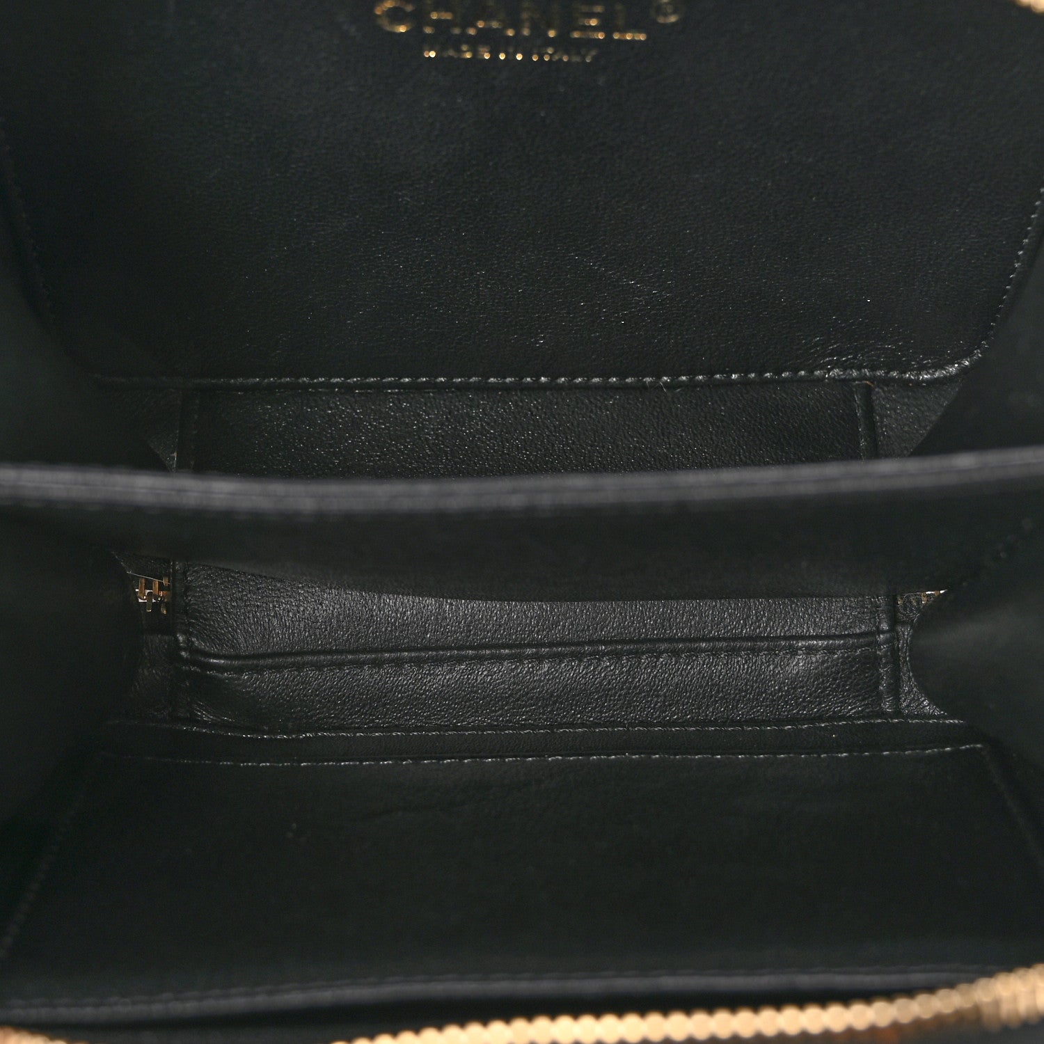 Chanel Caviar Quilted Small CC Filigree Vanity Case Black 5 of 10