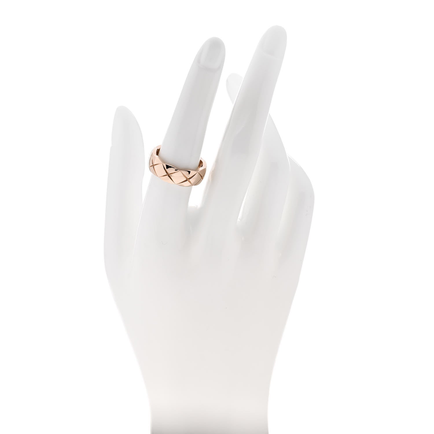 Chanel 18K Beige Gold Small Coco Crush Ring 55 7.25 2 of 5