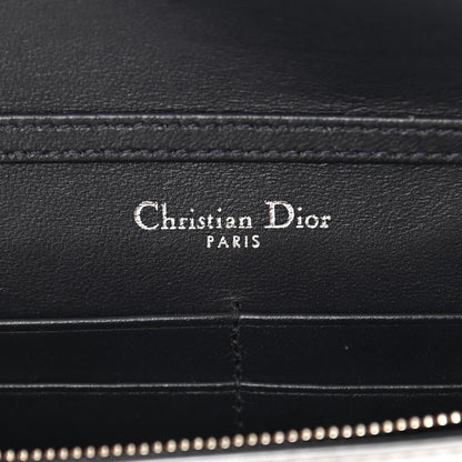 Christian Dior Metallic Patent Micro-Cannage Diorama Wallet on Chain Pouch Silver 6 of 10