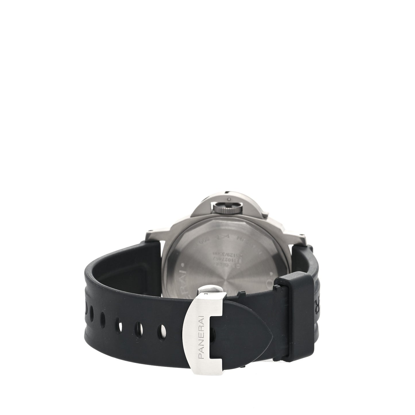 Stainless Steel Rubber 44mm Luminor Marina Manual Winding Watch Black PAM00061