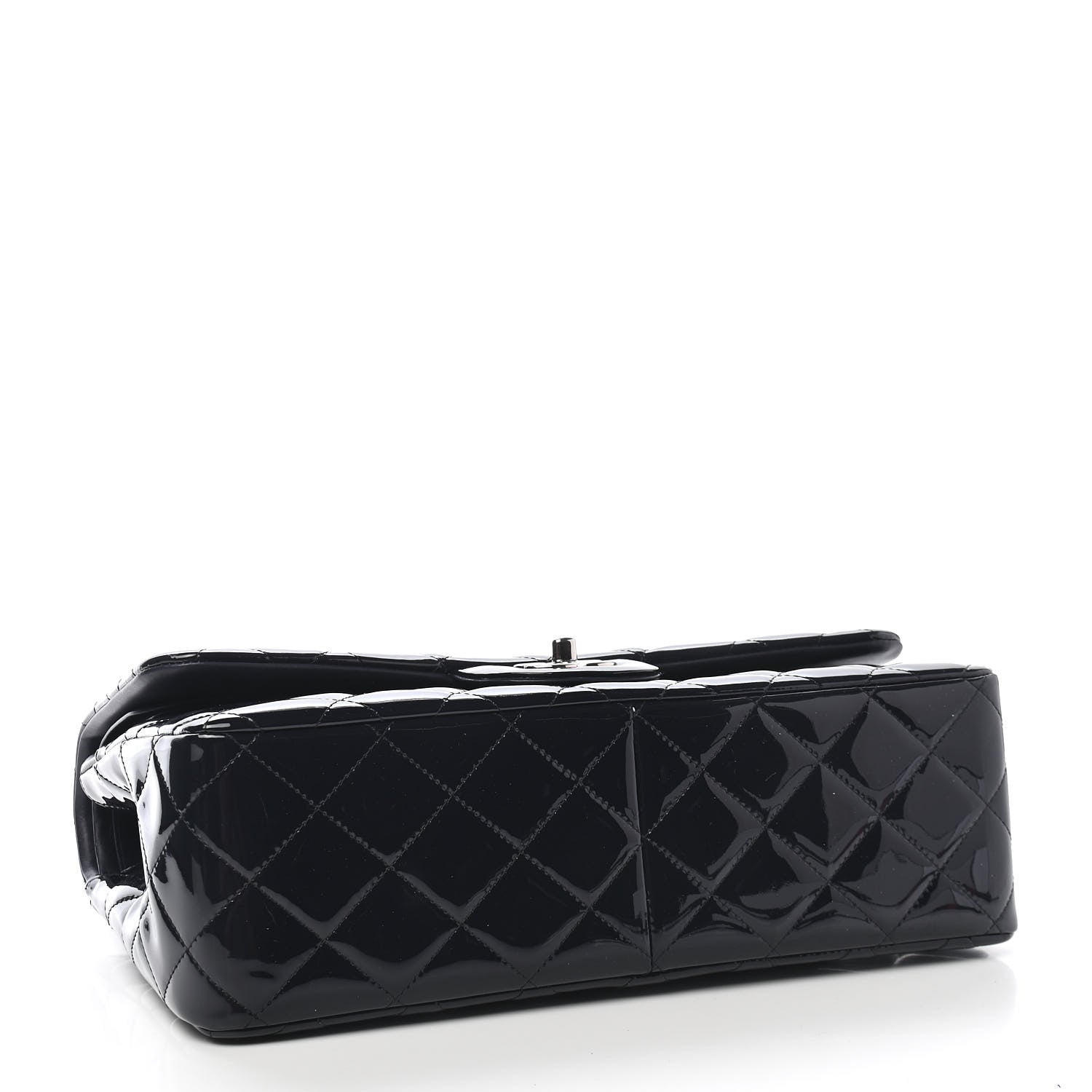 Chanel Patent Quilted Jumbo Double Flap Navy 4 of 9