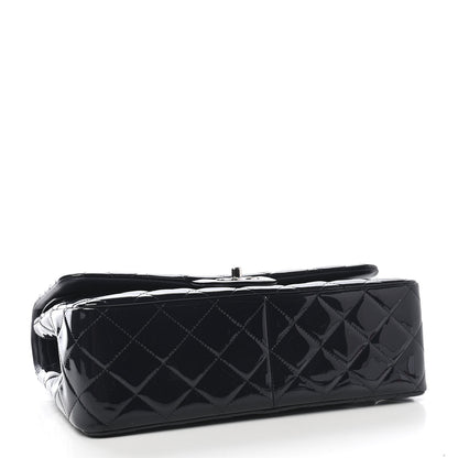 Chanel Patent Quilted Jumbo Double Flap Navy 4 of 9