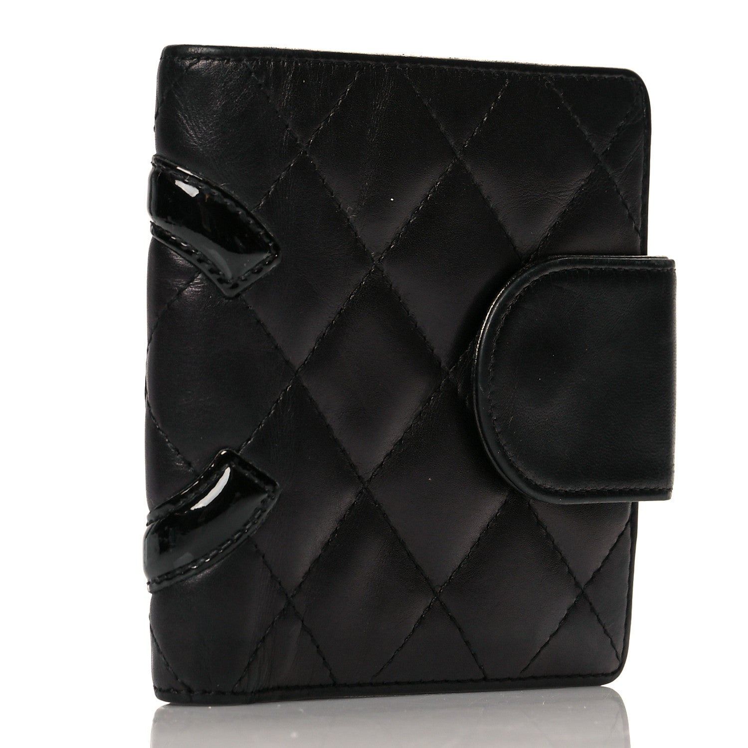 Chanel Calfskin Quilted Cambon Bi-Fold Wallet Black 3 of 9