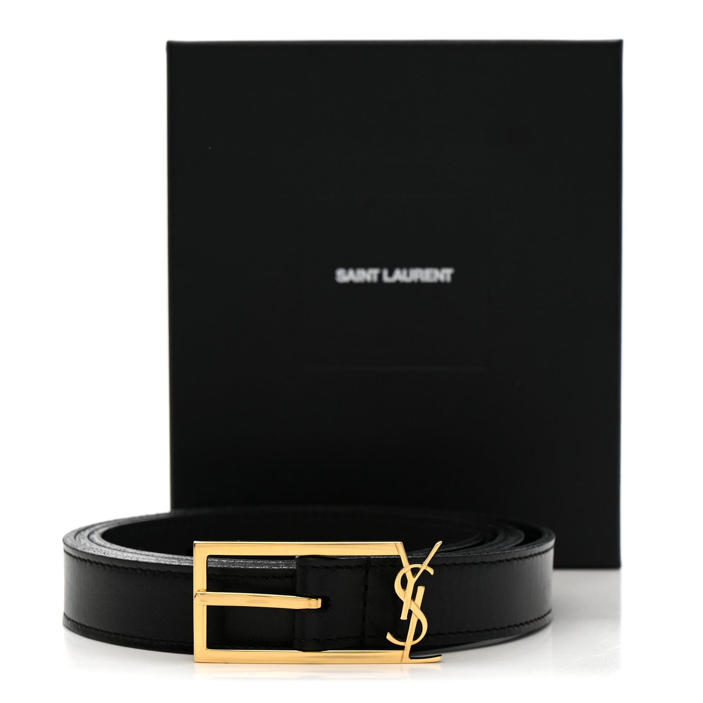 Calfskin Monogram Cassandre 95 38 Belt Black