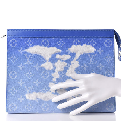 Louis Vuitton Monogram Clouds Pochette Voyage MM A4 Blue 2 of 7