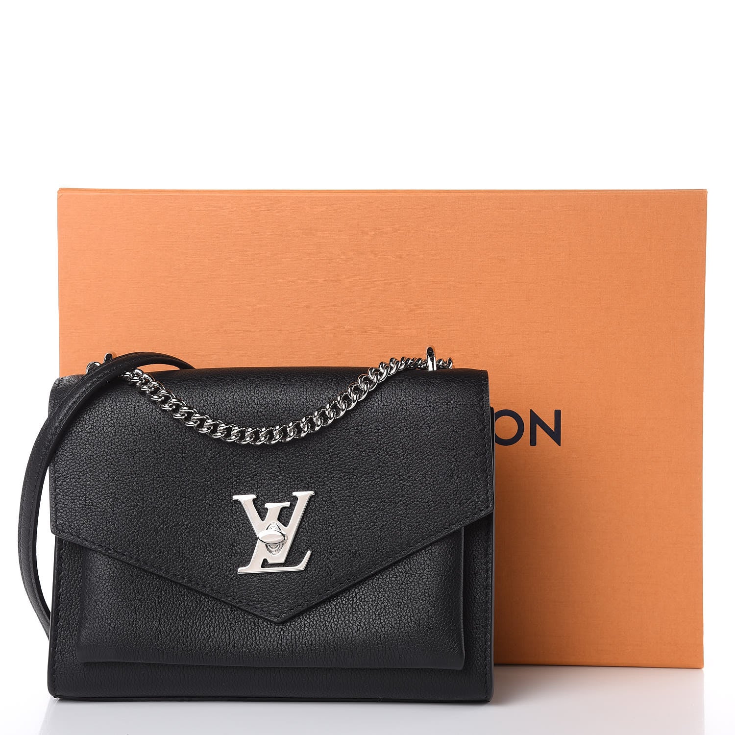 Louis Vuitton Soft Calfskin My Lockme Chain Bag BB Black 9 of 9