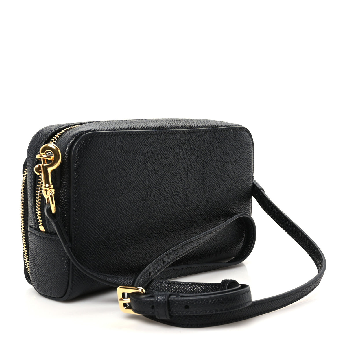 Christian Dior Grained Calfskin Caro Double Pouch Black 2 of 9