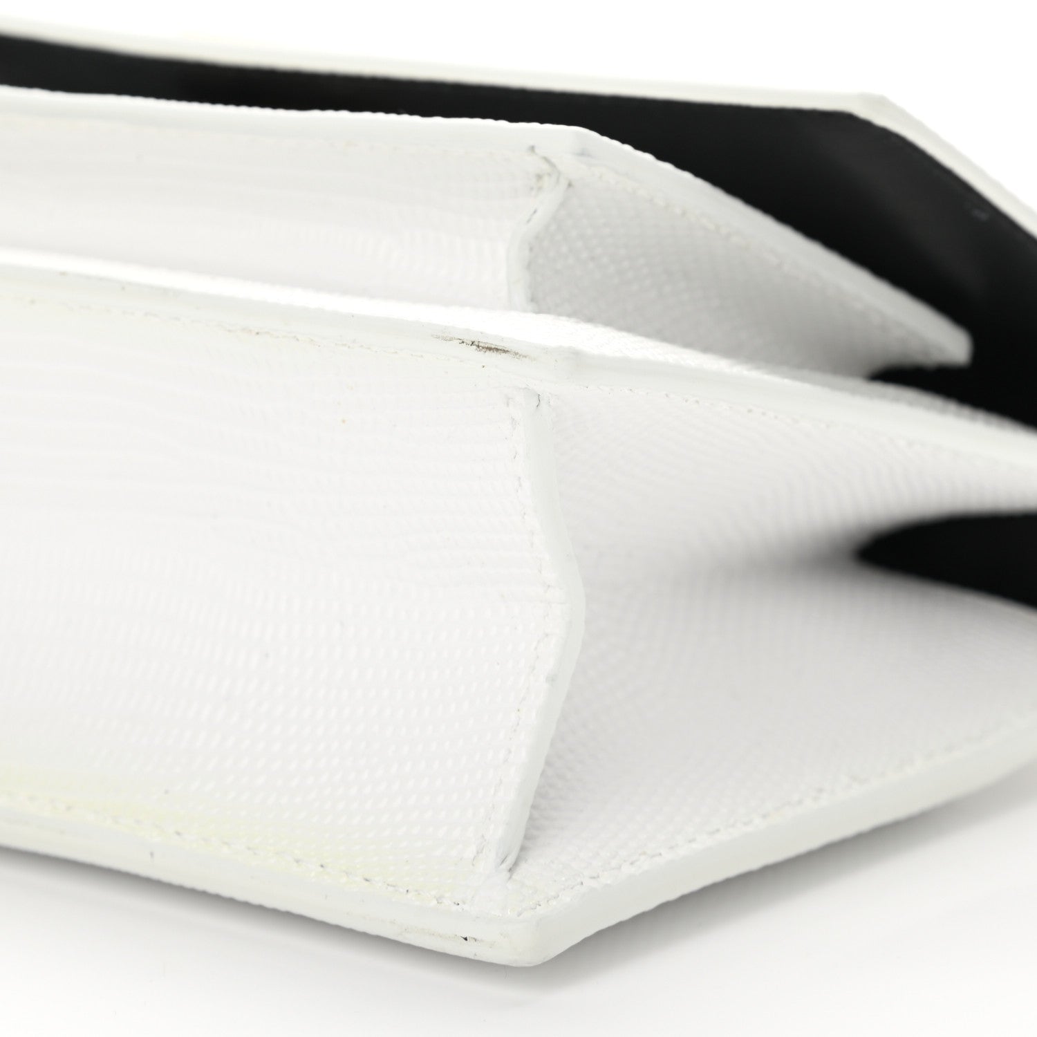 Balenciaga Patent Calfskin Lizard Embossed XS Sharp Top Handle Bag White 9 of 9