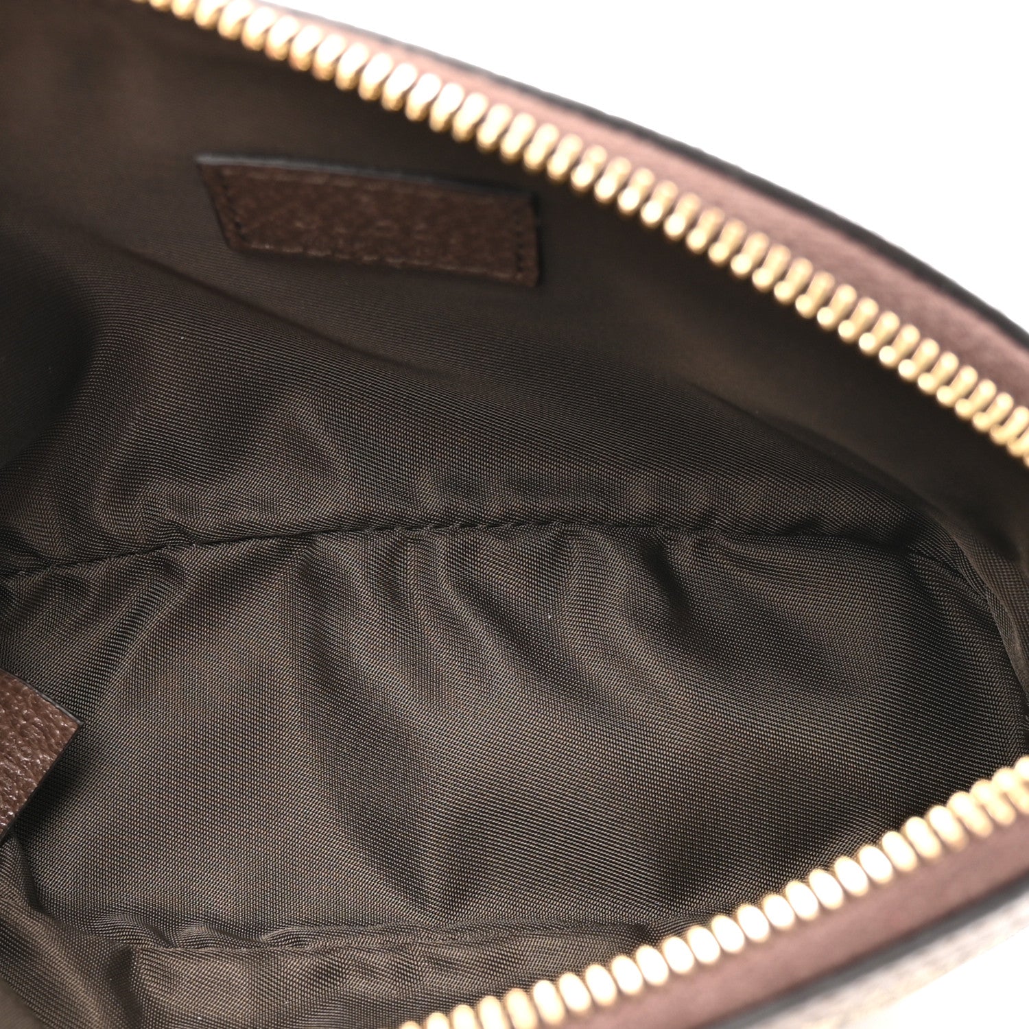 Gucci GG Supreme Monogram Textured Calfskin Web Medium Ophidia Cosmetic Case Beige Ebony New Acero 5 of 7