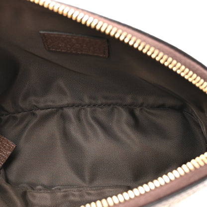 Gucci GG Supreme Monogram Textured Calfskin Web Medium Ophidia Cosmetic Case Beige Ebony New Acero 5 of 7