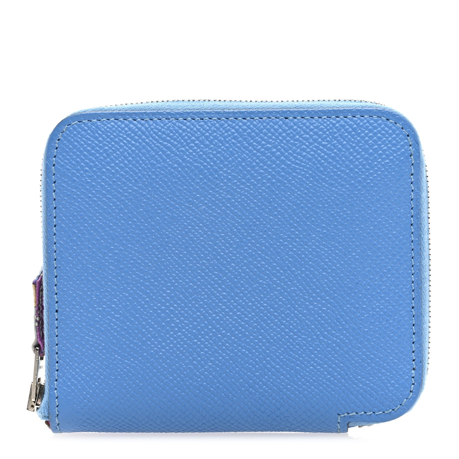 Hermes Epsom Silk'In Compact Wallet Bleu Paradis 1 of 7