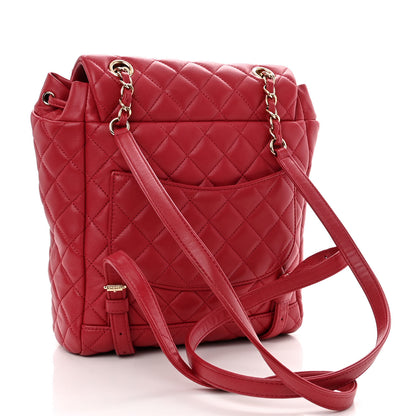 Chanel Lambskin Quilted Small Urban Spirit Backpack Red 3 of 10