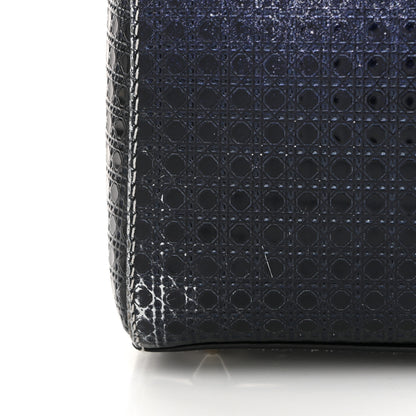 Christian Dior Metallic Patent Micro-Cannage Gradient Medium Lady Dior Silver Blue 11 of 13