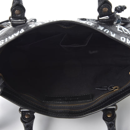 Balenciaga Agneau Graffiti All Over Classic Hardware S City Black Multicolor 4 of 10