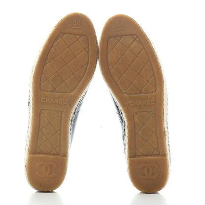 Chanel Lambskin CC Espadrilles 38 Black 4 of 4