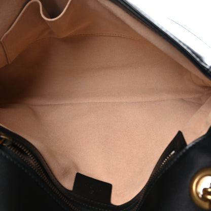 Gucci Calfskin Matelasse Medium GG Marmont Shoulder Bag Black 5 of 10