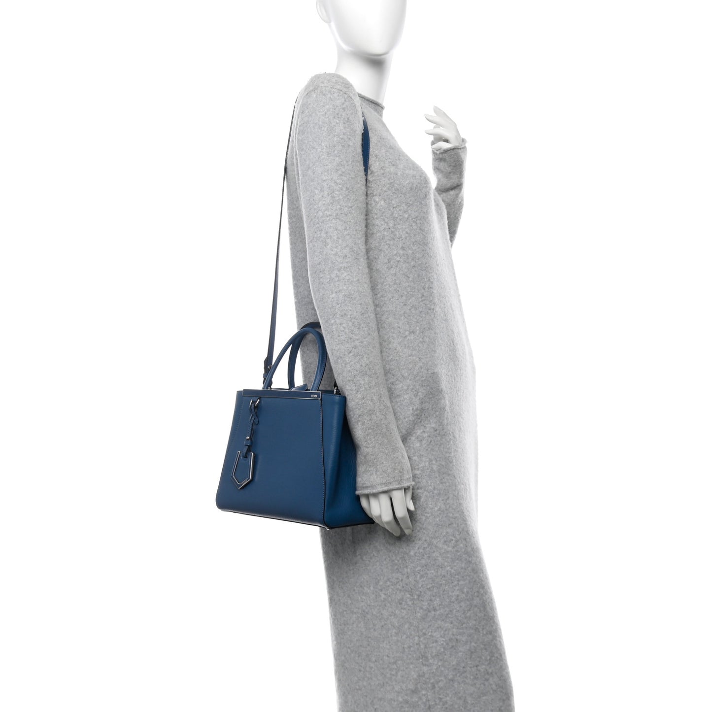 Vitello Elite Petite 2Jours Tote Blue Cobalto