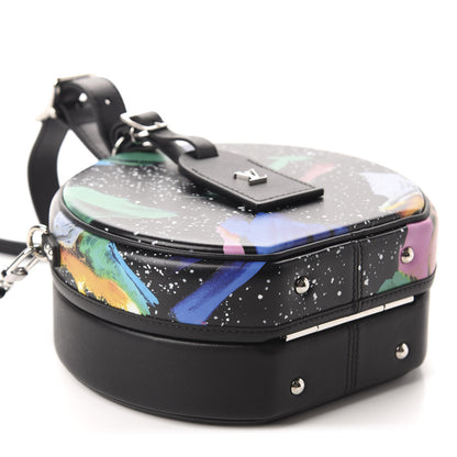 Louis Vuitton Calfskin Splash Print Petite Boite Chapeau Black 4 of 10