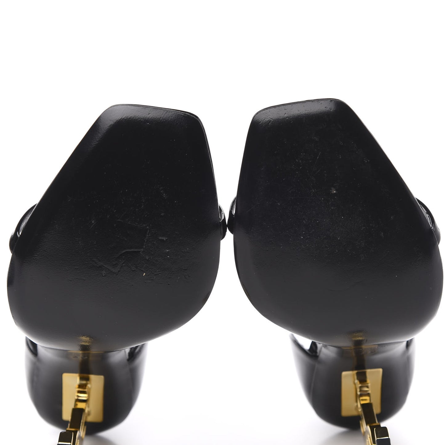 Patent Calfskin Opyum 110 Sandals 39 Black Gold