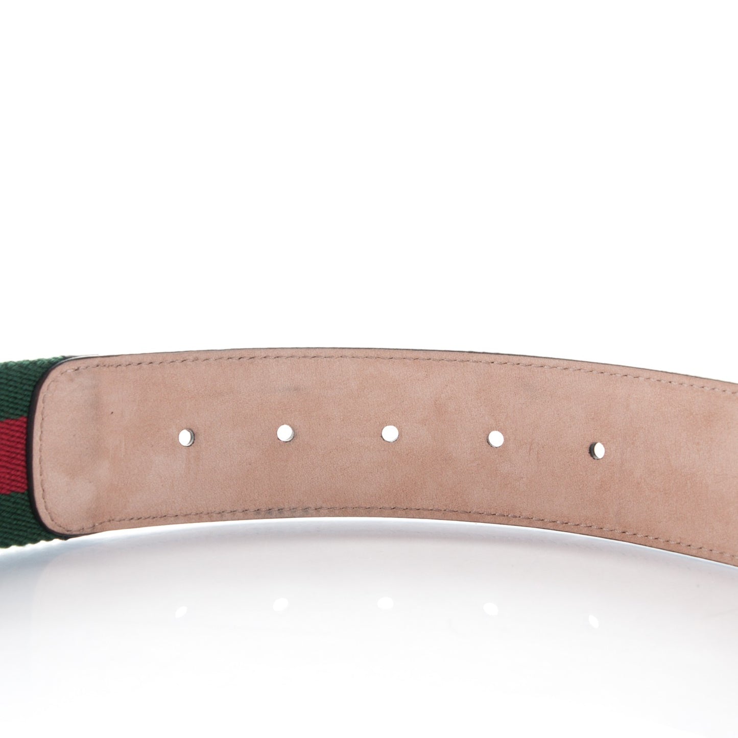 Nylon Calfskin Double G Web 40mm Belt 75 30 Green Red Black