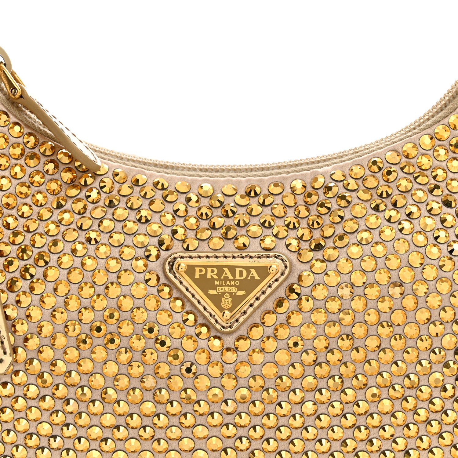 Prada Satin Crystal Mini Re-Edition 2000 Bag Platino 1951135