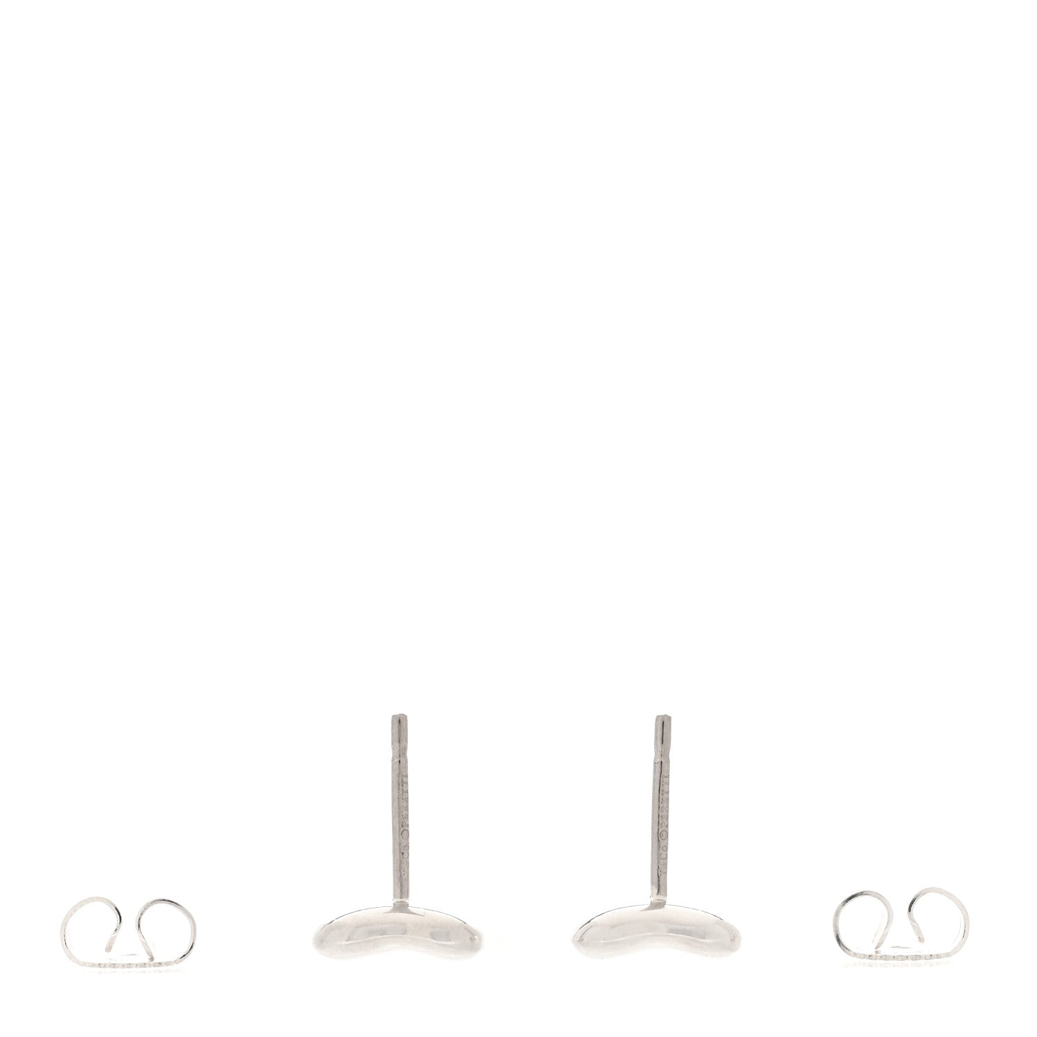 Tiffany Sterling Silver 9mm Elsa Peretti Bean Earrings 3 of 5
