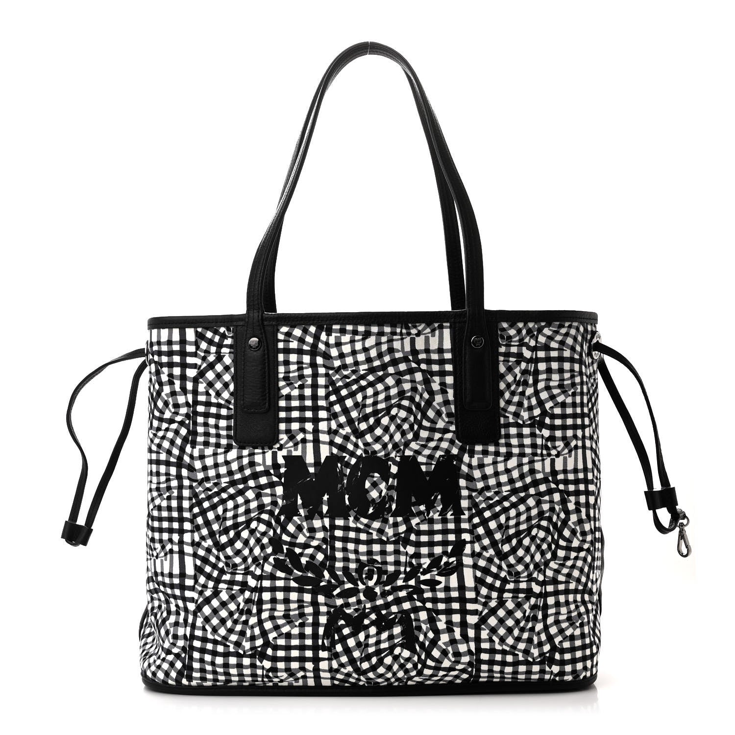 MCM Visetos Medium Liz Reversible Shopper Tote Black 3 of 15