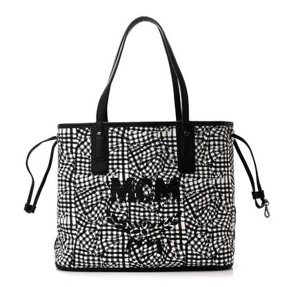 MCM Visetos Medium Liz Reversible Shopper Tote Black 3 of 15