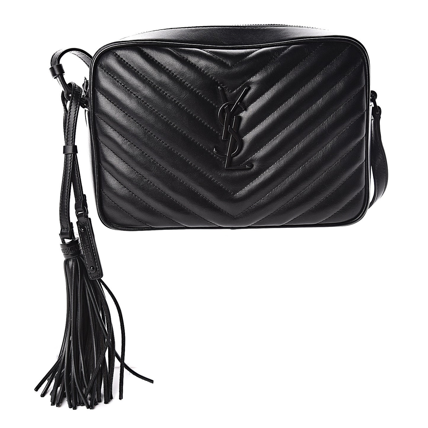 Calfskin Matelasse Monogram Lou Camera Bag Black