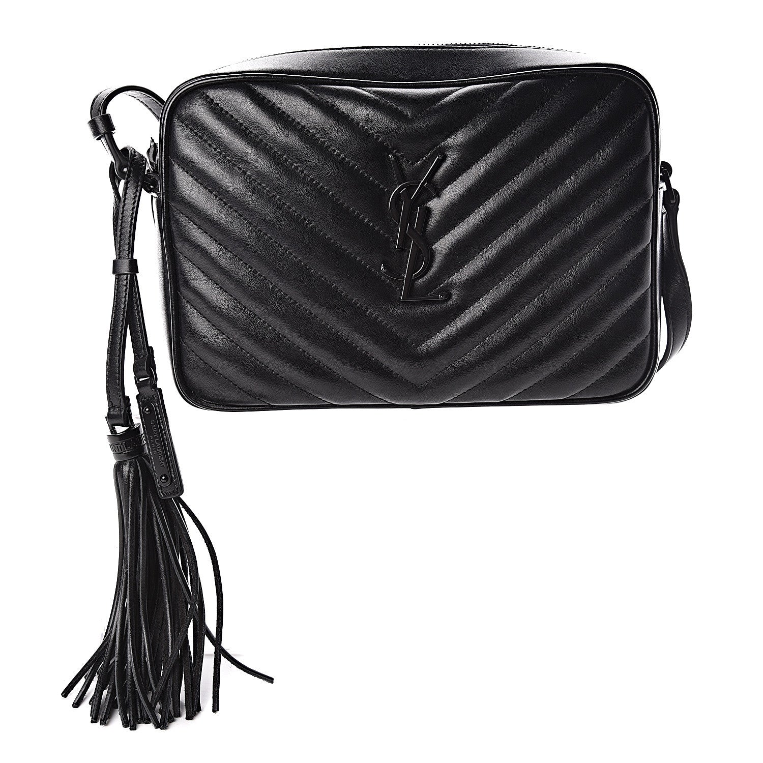Saint Laurent Calfskin Matelasse Monogram Lou Camera Bag Black 1 of 10