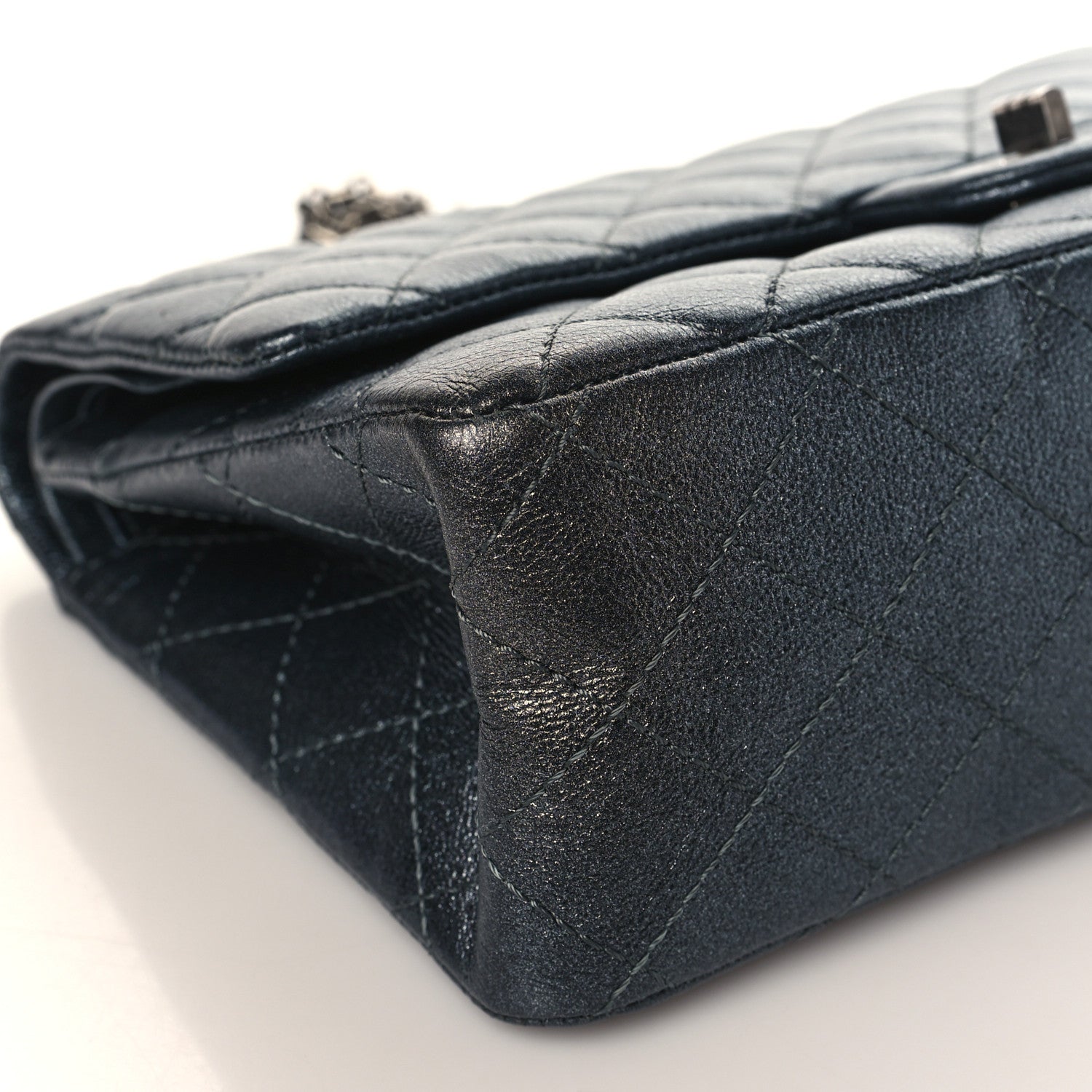 Chanel Metallic Calfskin Quilted 2.55 Reissue 227 Flap Charcoal 8 of 9