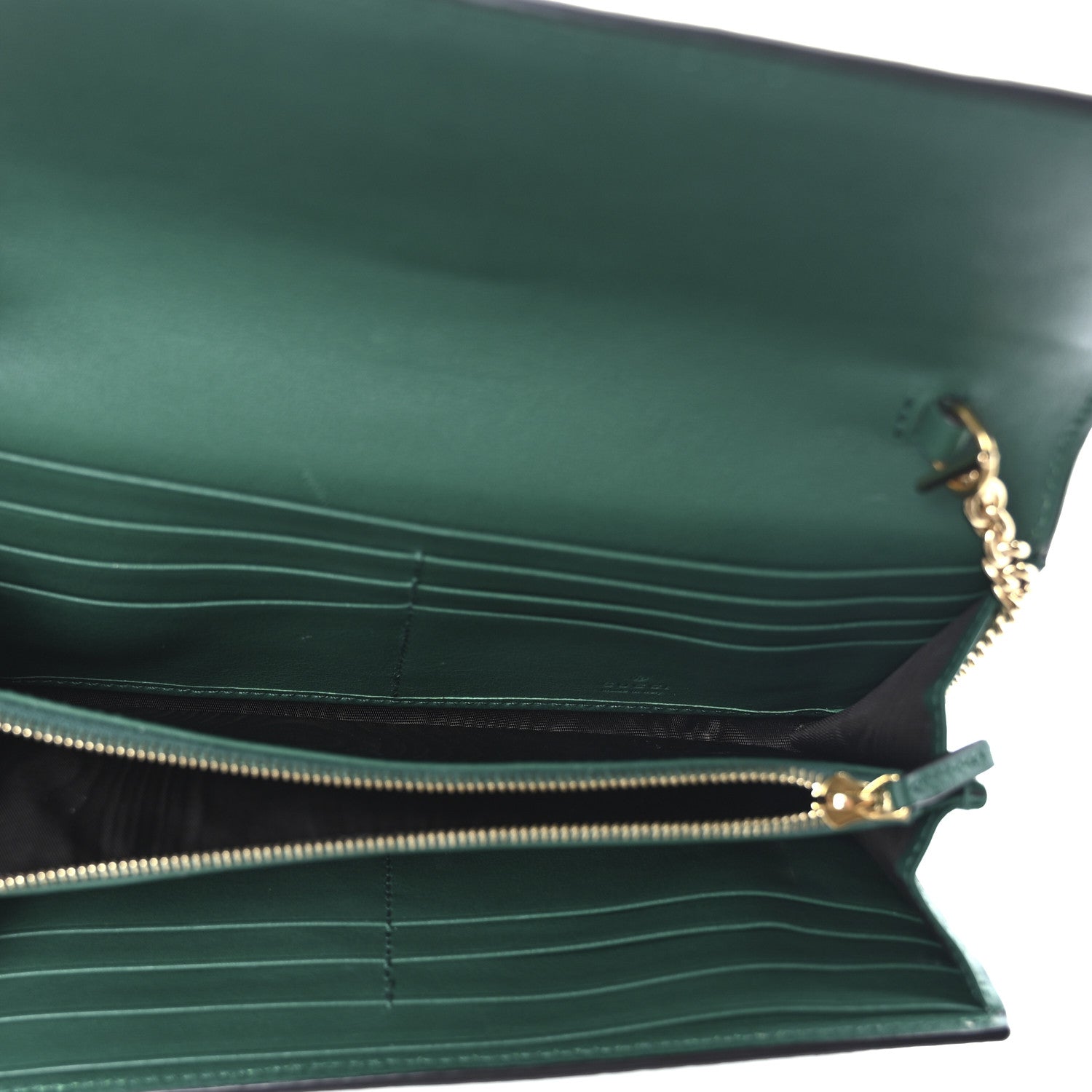 Gucci Snakeskin Jackie 1961 Chain Wallet Green 6 of 11
