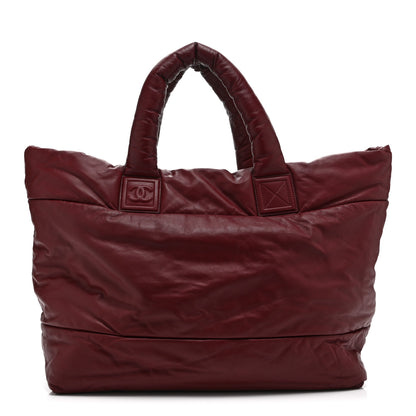 Chanel Lambskin Quilted Extra Large Coco Cocoon Reversible Tote Burgundy 1 of 10