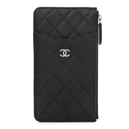 Chanel Caviar Quilted Classic Flat Wallet Pouch Black 1 of 8