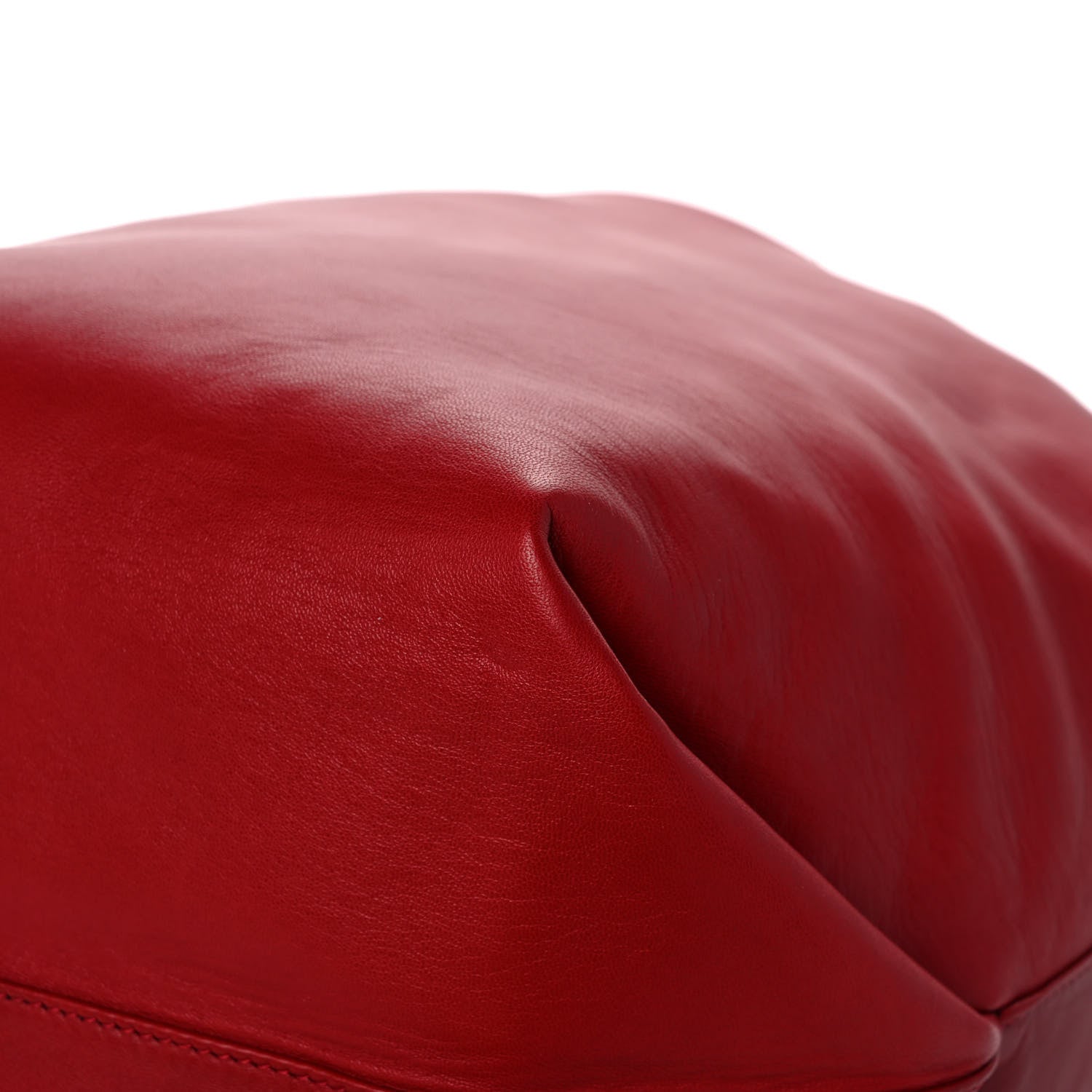 Saint Laurent Lambskin Teddy Drawstring Bag Eros Red 9 of 16