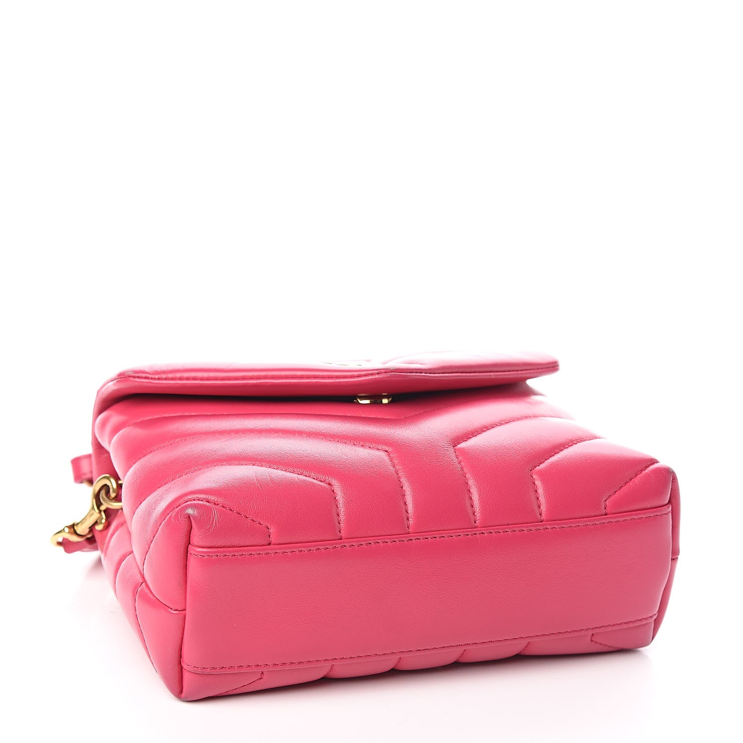 Saint Laurent Calfskin Y Quilted Monogram Toy Loulou Crossbody Bag Freesia 4 of 17