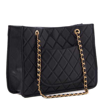 Chanel Caviar Quilted Sweet Classic Shopping Tote Black 2 of 9