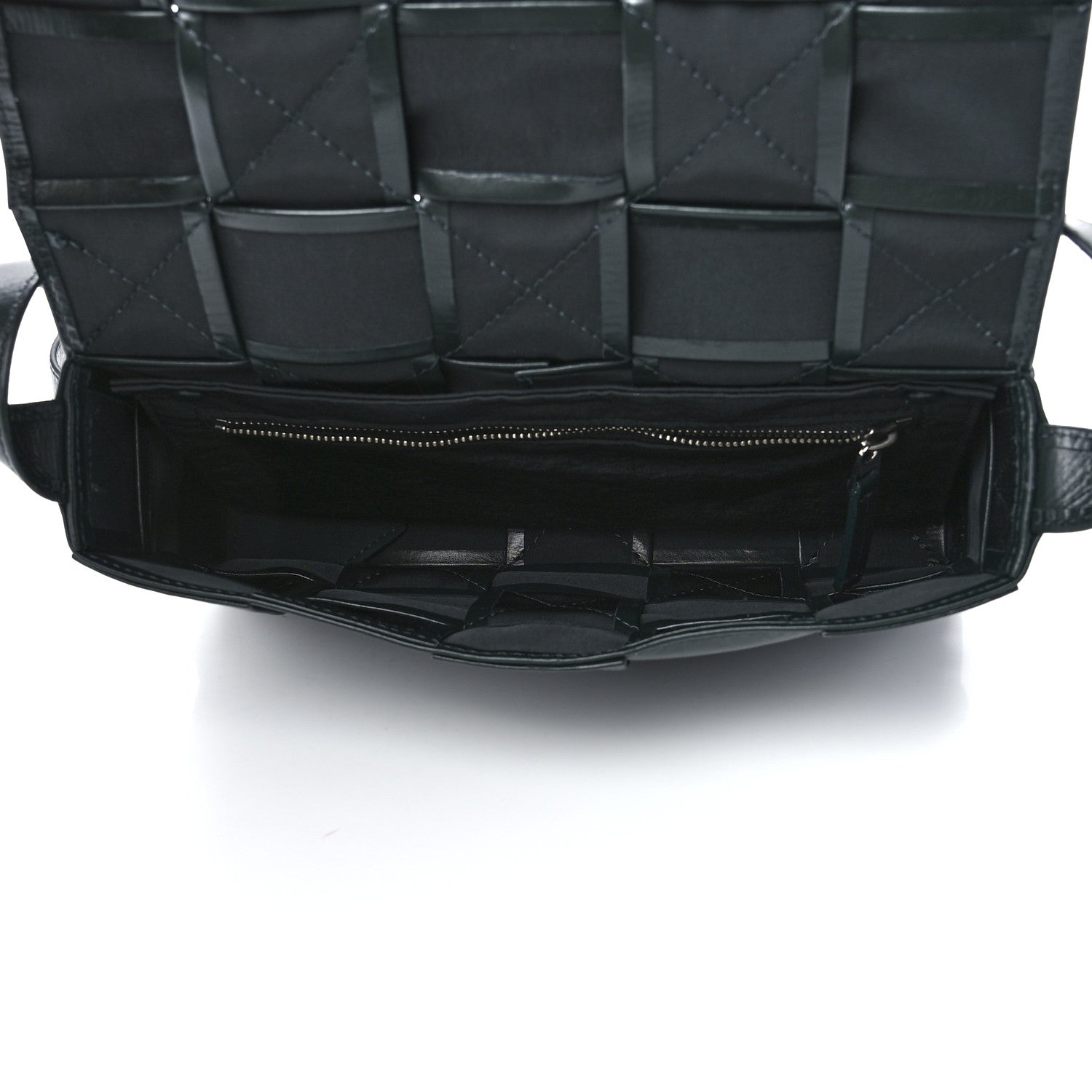 Bottega Veneta Paper Calfskin Maxi Intreccio Cassette Crossbody Bag Black 4 of 9