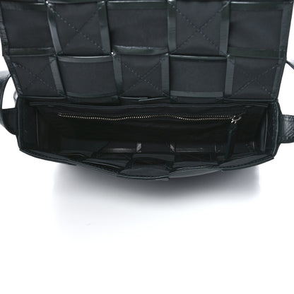 Bottega Veneta Paper Calfskin Maxi Intreccio Cassette Crossbody Bag Black 4 of 9