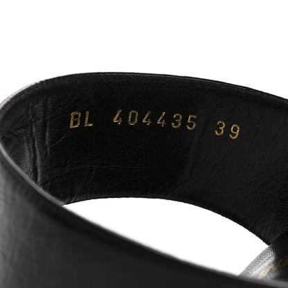 Saint Laurent Shiny Calfskin Fetish 105 Sandal 39 Black 9 of 10