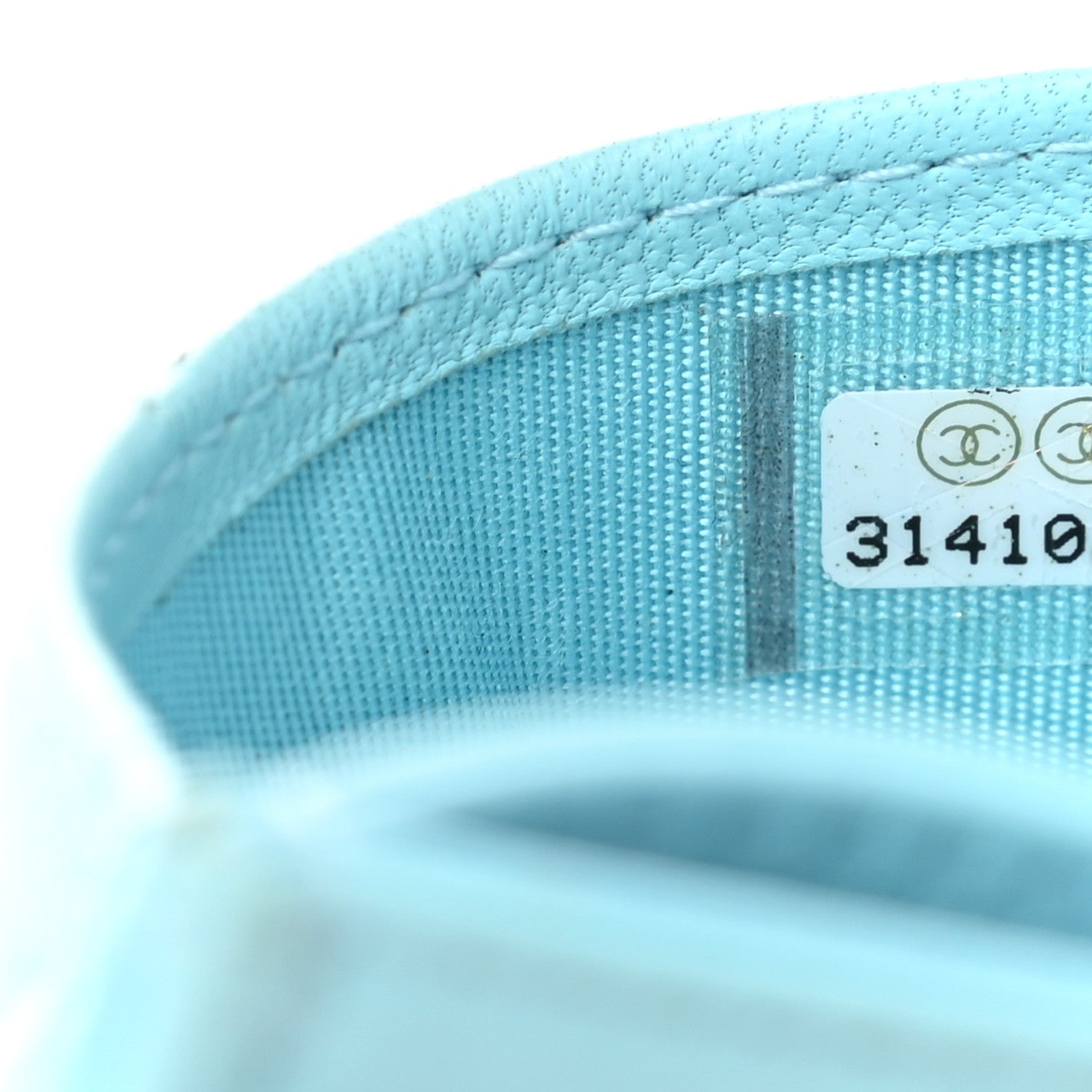 Chanel Lambskin Quilted Card Holder Neon Blue 8 of 9